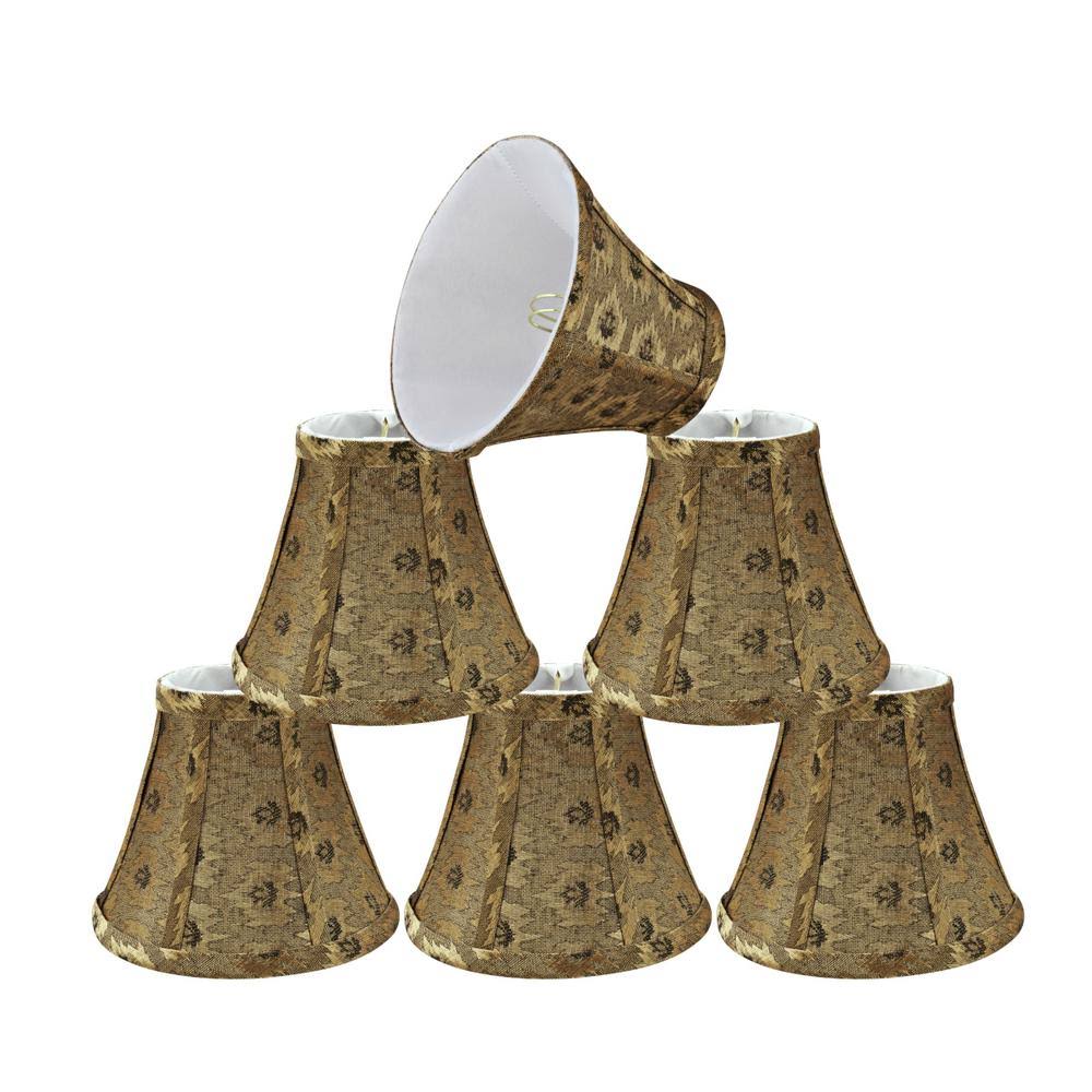 6 in. x 5 in. Gold Bell Lamp Shade 6-Pack J7799