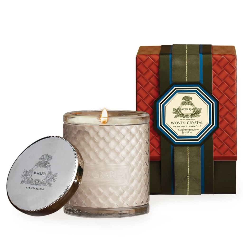 Mediterranean Jasmine Woven Crystal Candle 7 oz C912879