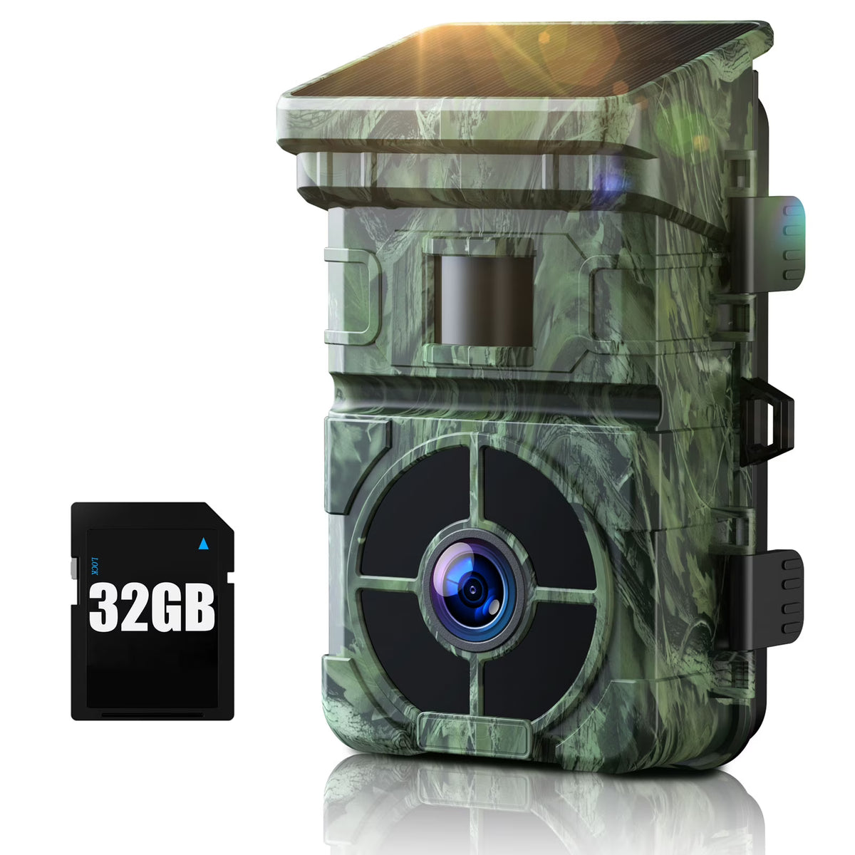 Solar Powered Trail Camera 1080P 24MP with Night Vision Waterproof S837943