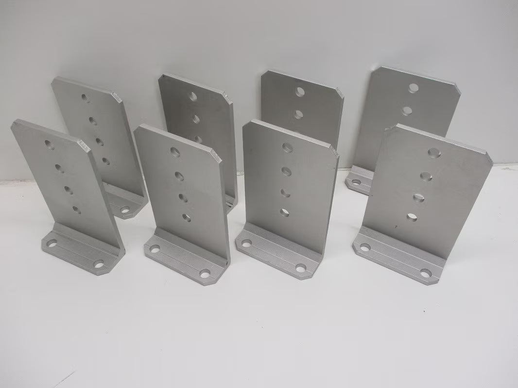 Vertical Pontoon Boat Trailer Bunk Bolster L Brackets 5" by 8" Aluminum T539