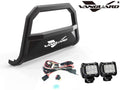 Black Powdercoat Bull Bar with 2.5in Cube LED Kit E364