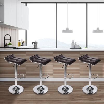 Brown Swivel Adjustable Height Bar Stool G366403