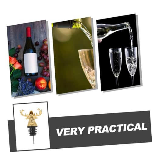 Deer Head Shape Wine Spout Pourer Bottle Stopper R4845