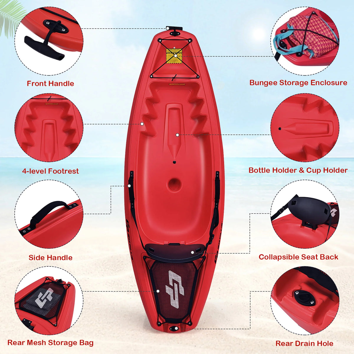 6ft Kids Kayak with Paddle N46683