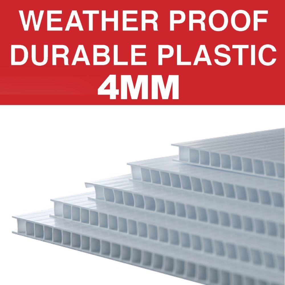 100 Pack Double Sided Plastic Yard Signs with Metal Stakes Y834222