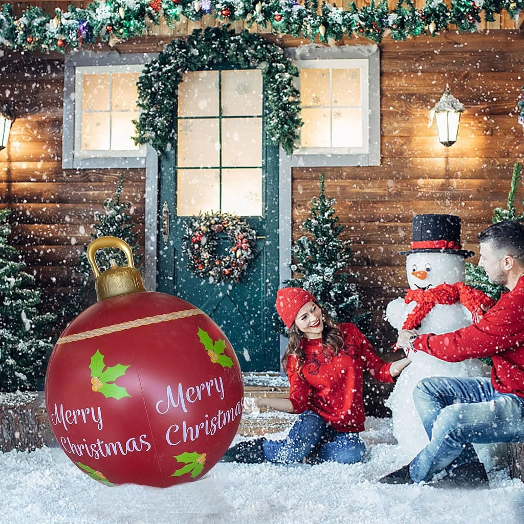 Outdoor Christmas Inflatable Ball PVC 23.6Inch with Pump N4155