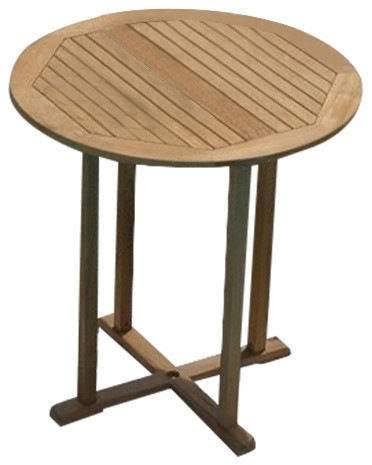 Round Teak Patio Bar Table O488