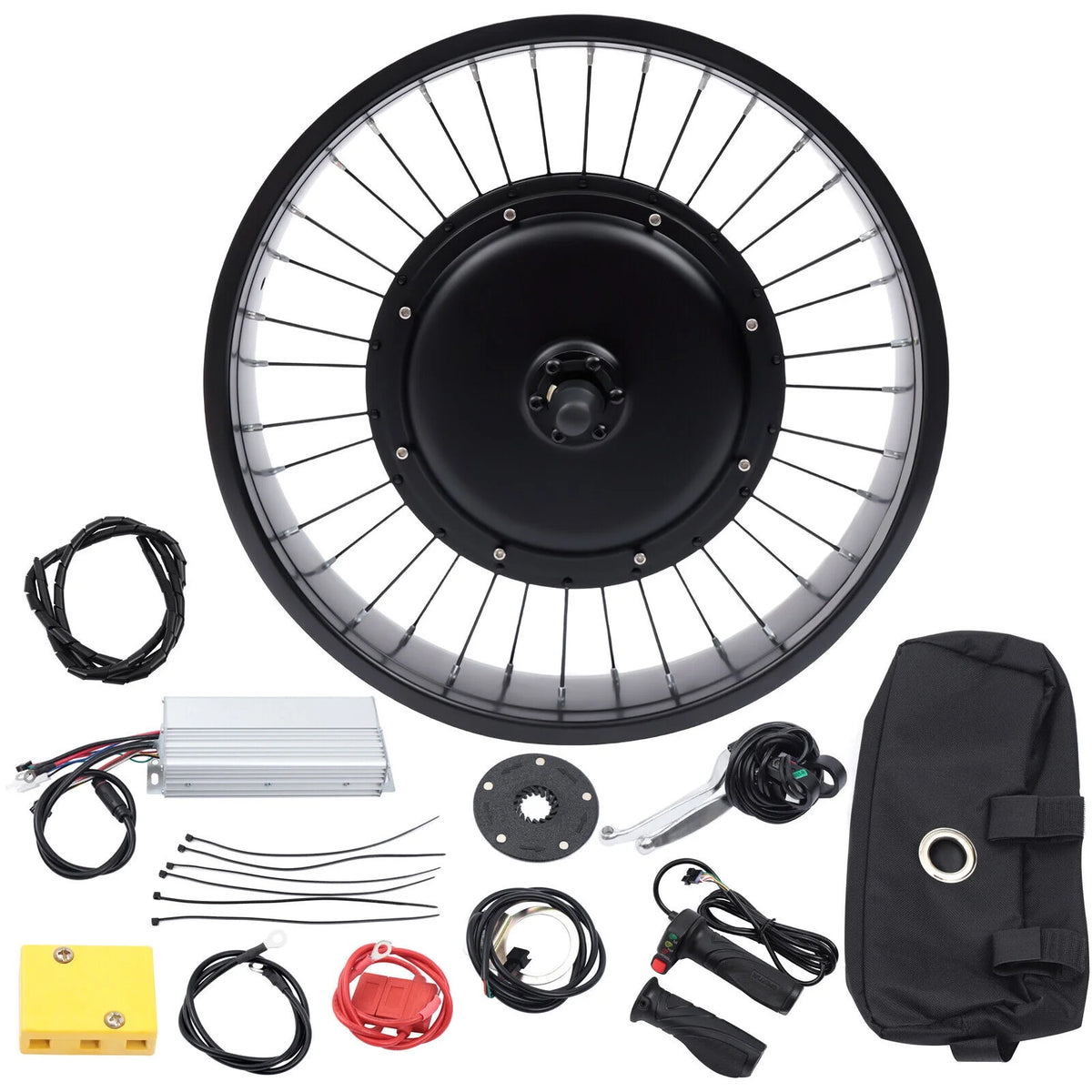20" Electric Bicycle Front Wheel Conversion Kit Fat Tire 1000W 48V A98646