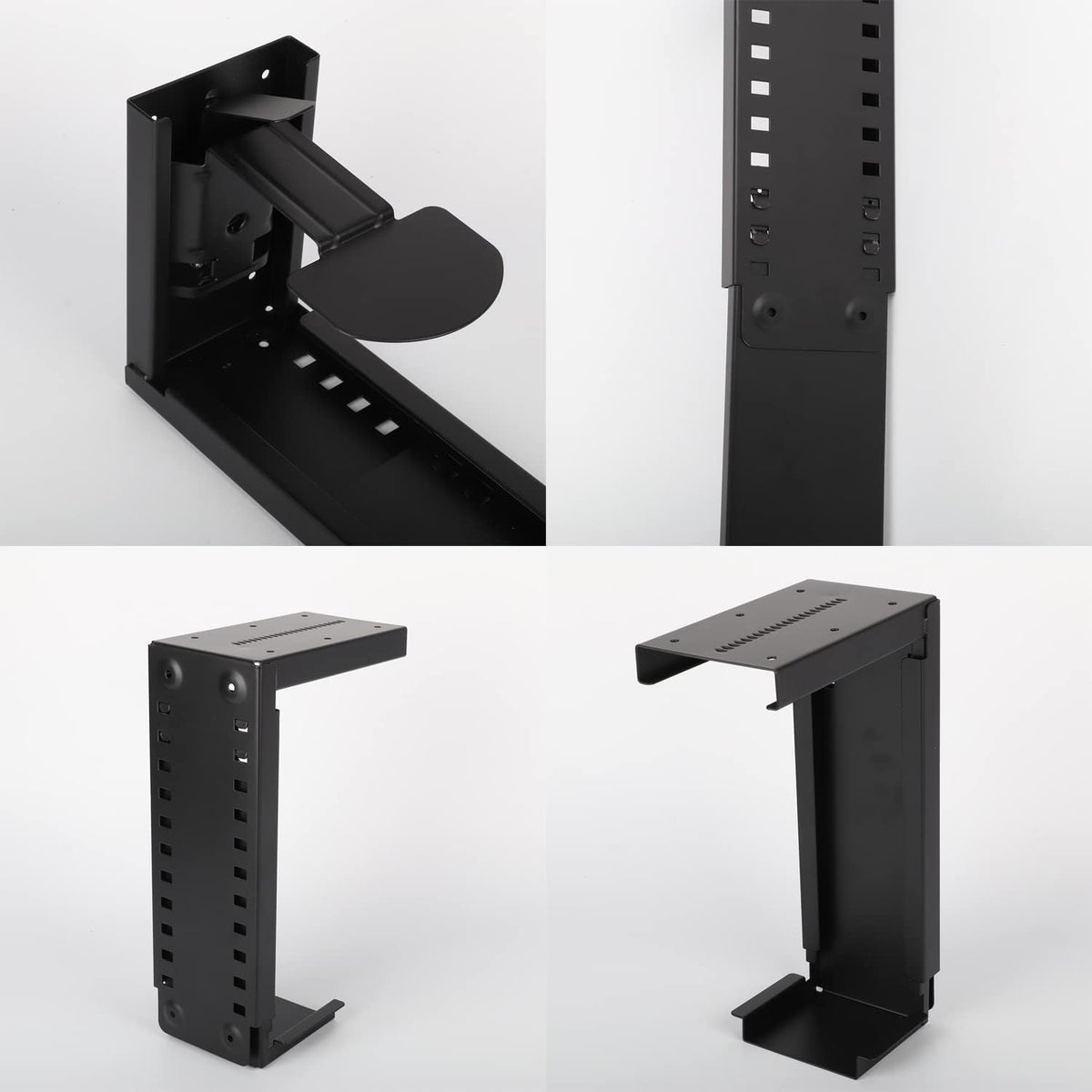 Adjustable Under Desk Mount PC Computer Case Holder Pack of 2 U999