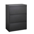 Black 3 Drawer Lateral File Cabinet O539