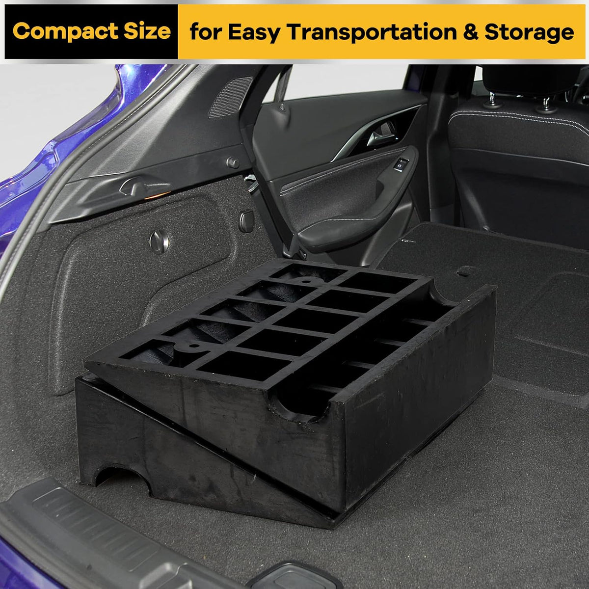 5” Rubber Curb Ramps 2PCS, Heavy Duty 22° Driveway Ramps with 4 Expansion Bolts & Predrilled Holes, Anti-Slip Surface, 6,800 lbs Load Capacity Pack of 2 V878
