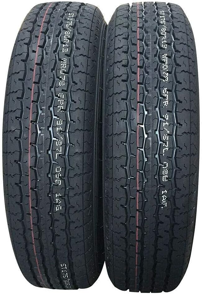 Set of 2 Trailer Tires ST175/80R13 Radial Tubeless O540