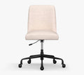 Black Upholstered Rolling Desk Chair A6173