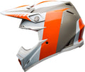 White Orange Sand Moto-9 Helmet Y946