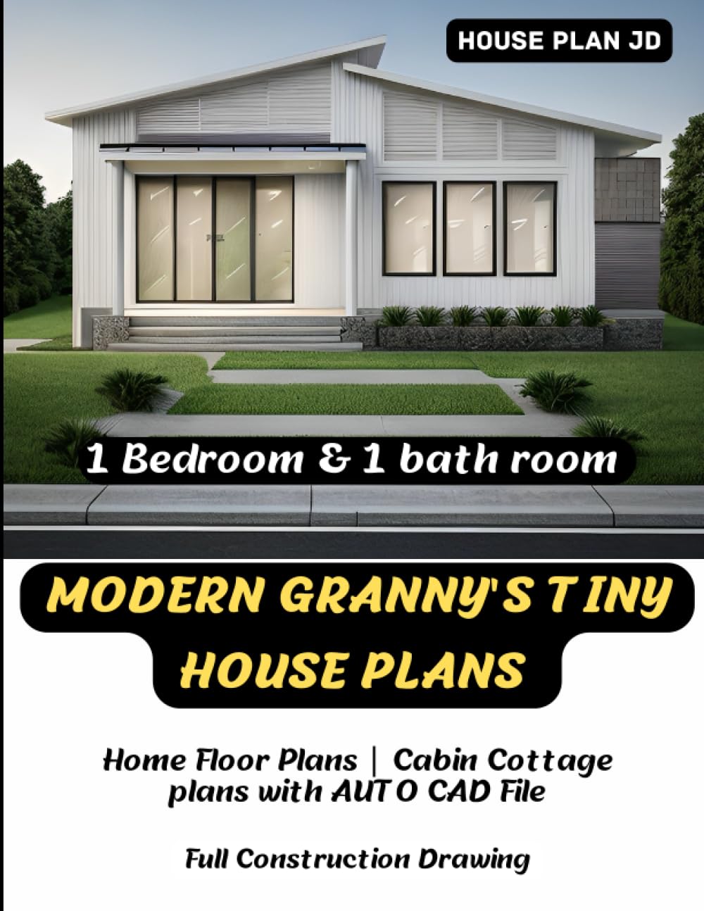 1 Bedroom 1 Bath Tiny House Plans with Auto CAD File L334367