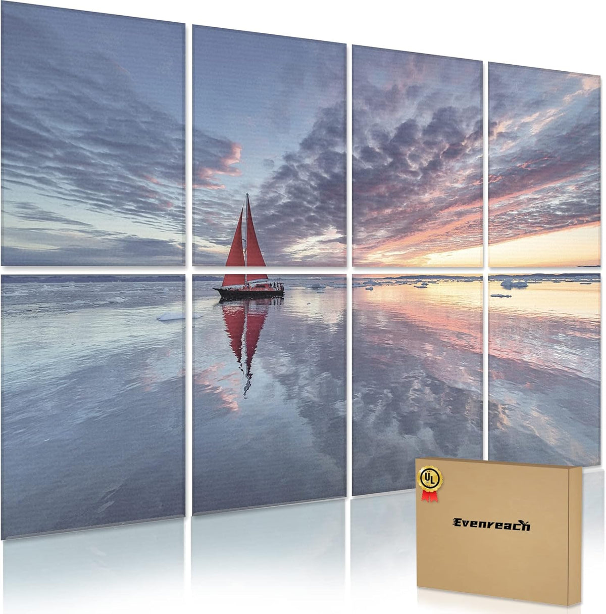8 Pack Art Acoustic Panels 48X32Inches Sound Absorbing Q903