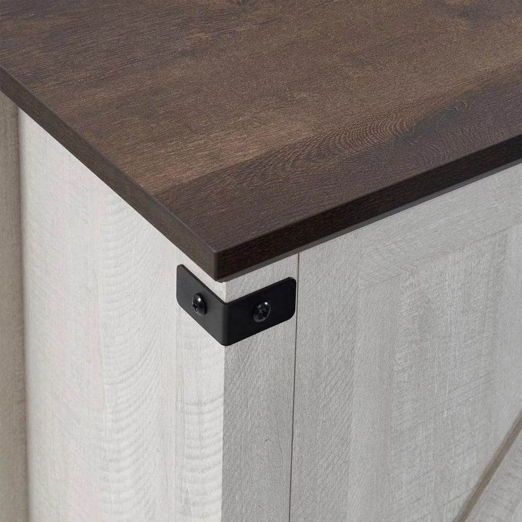 Grey Freestanding Wooden Electric Fireplace TV Stand Console K77350