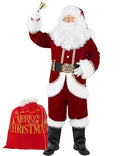 11 Pcs Deluxe Velvet Santa Claus Costume Set Y2243