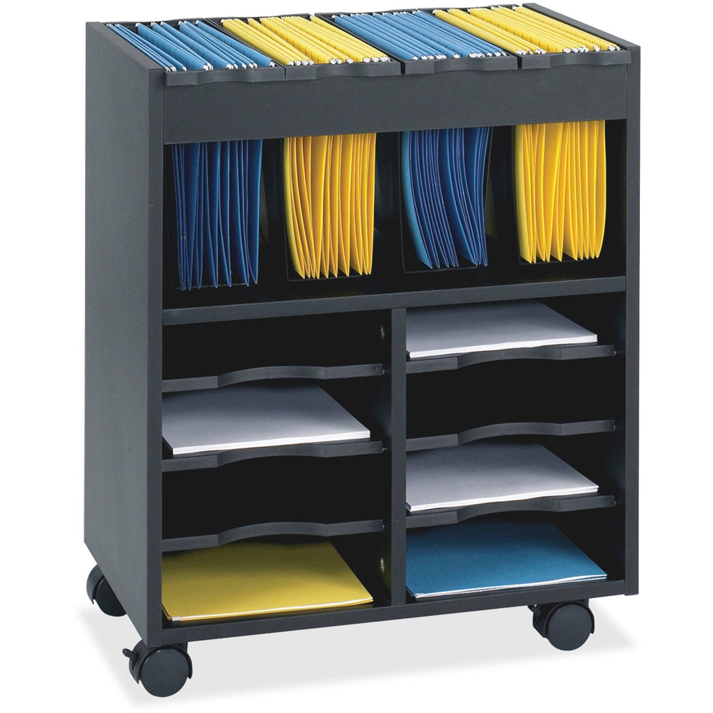 Black Mobile File Cart Q336