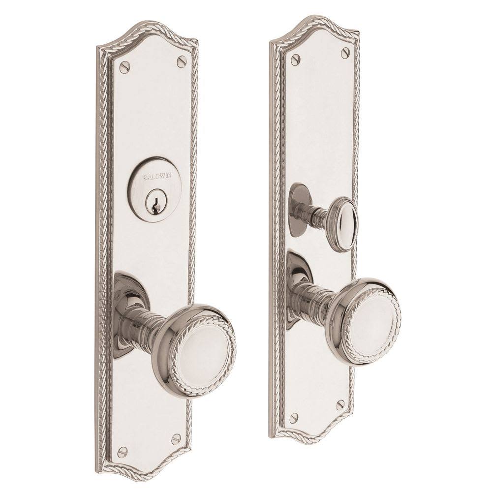 Satin Brass Brown Mortise Handleset Entrance Trim Set R6604