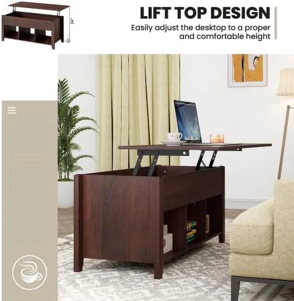 Lift Top Coffee Table with Hidden Compartments H2444