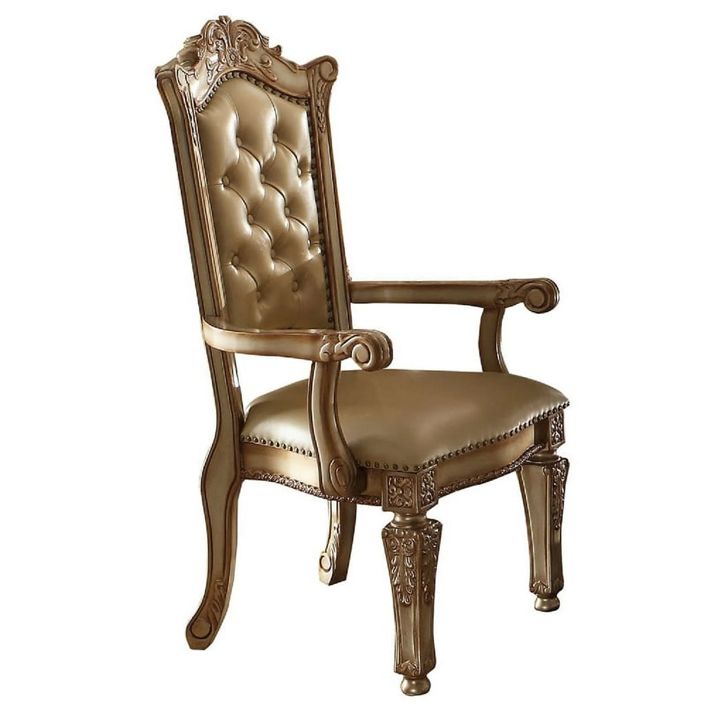 27 Inch Faux Leather Dining Chair Set of 2 K7638