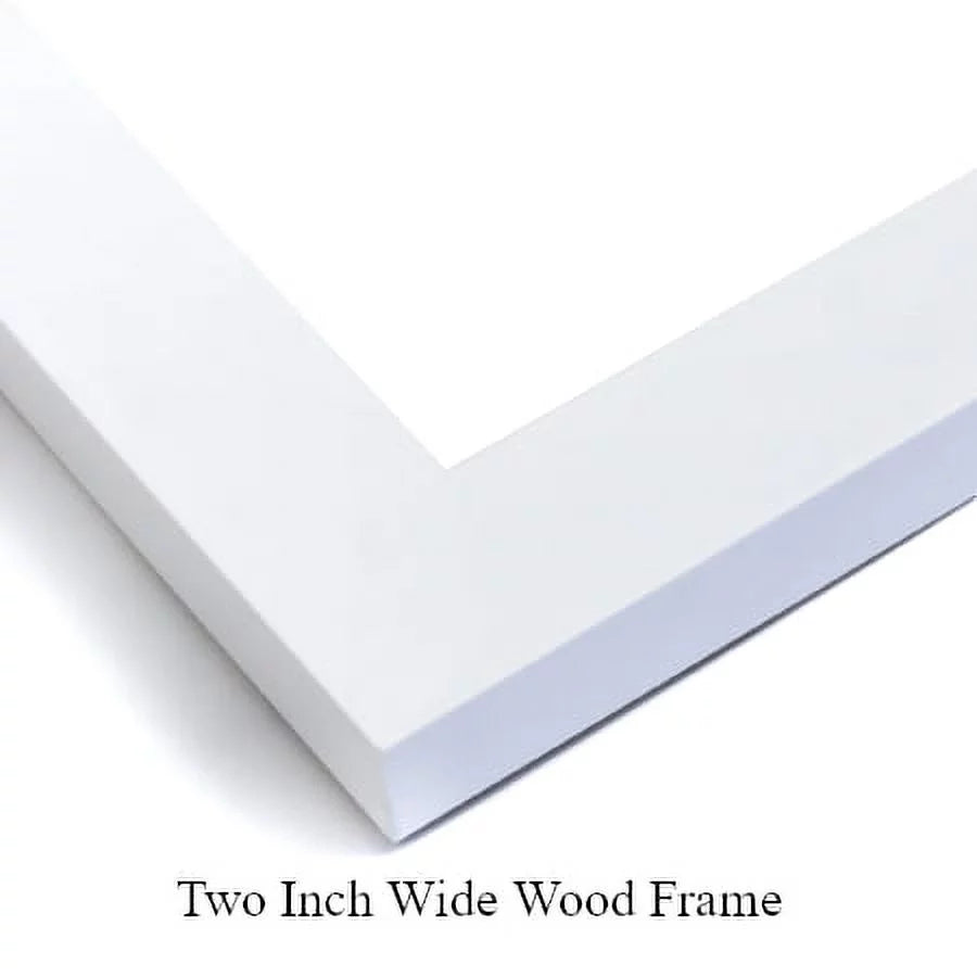 White Modern Wood Framed Art Print R52116