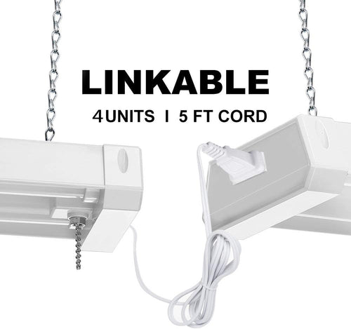 10 Pack 4ft LED Shop Light, 48 Inch Linkable Integrated Fixture, 42W, 5000K B335885