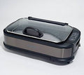 Black Stainless Smokeless Grill with Griddle Plate W517699