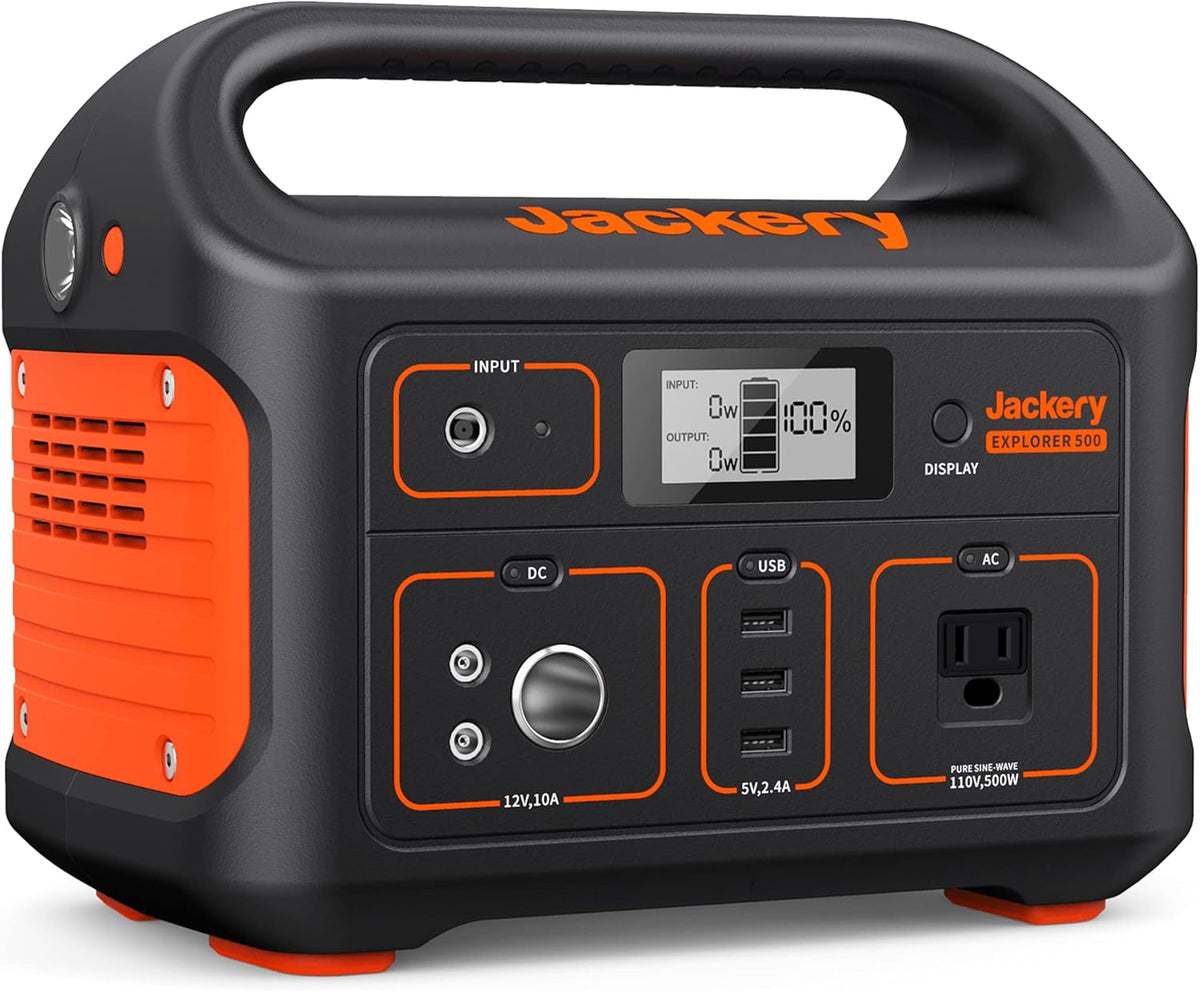 518Wh Portable Lithium Power Station with 110V/500W AC Outlet H286948