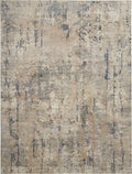 Beige/Grey 10' x 14' Abstract Distressed Area Rug M4752