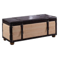 Brown Bonded Leather Storage Bench Z13497