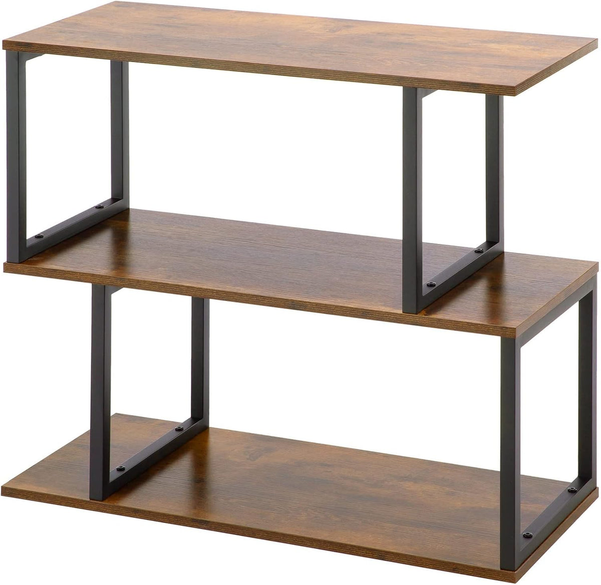 2-Tier S-Shaped Wooden Bookshelf N505384