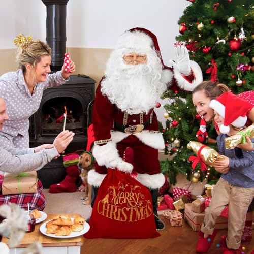 11 Pcs Deluxe Velvet Santa Claus Costume Set Y2243