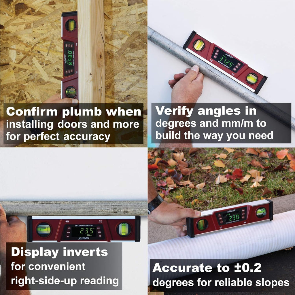 Digital Torpedo Level and Protractor with Neodymium Magnets and LED Display C73301