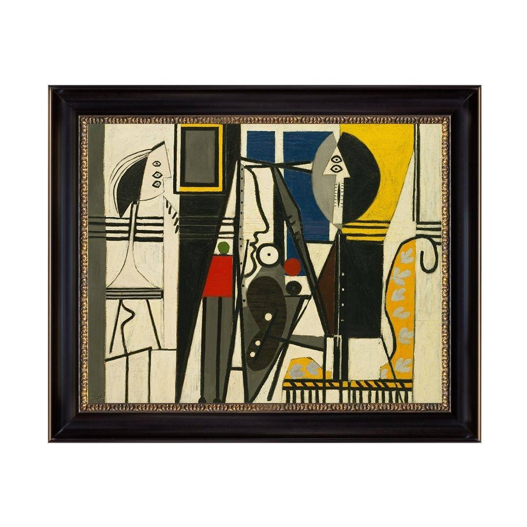 Black Frame Oil Painting Print Canvas 28 in. x 24 in. D84123