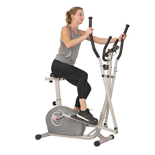 2-in-1 Magnetic Elliptical Upright Bike with Adjustable Seat D645