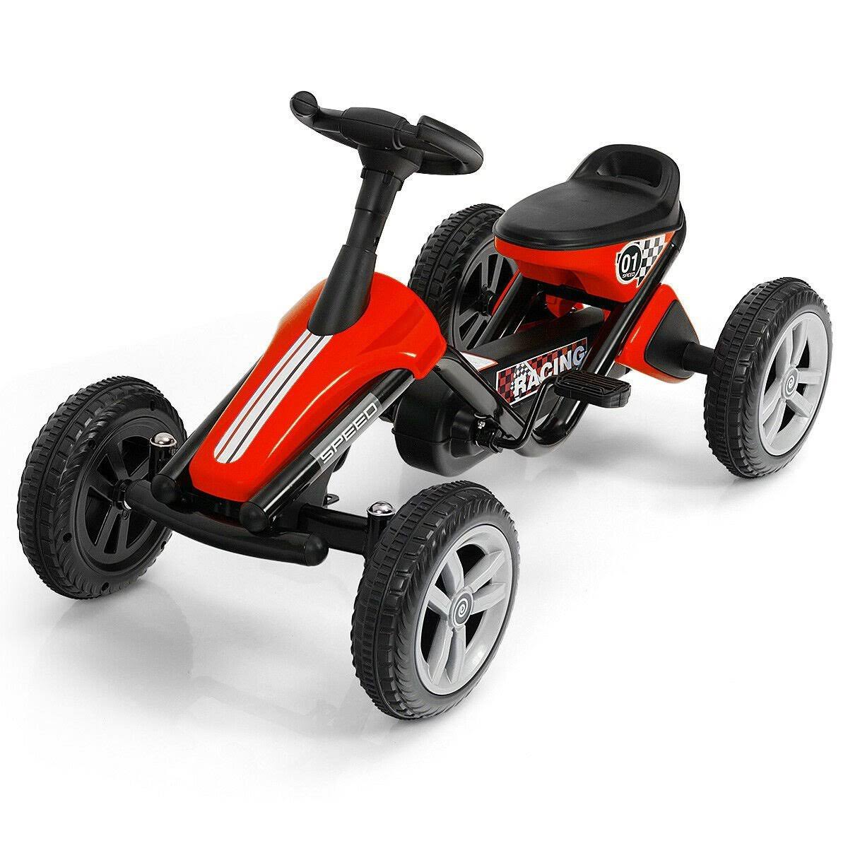4 Wheel Pedal Powered Ride on Car Red U5319