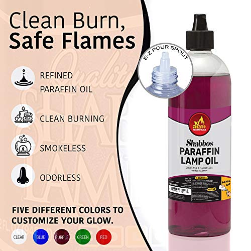 Red Smokeless Odorless Clean Burning Paraffin Lamp Oil 32oz F23390