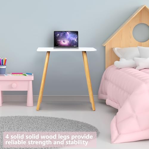 White 27.5 inch Solid Wood Computer Desk Q6306