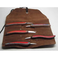 5 Pc Wood Carving Knife Set with Leather Tool Roll O585