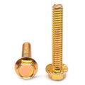 5/16-18 x 1 Grade 5 Hex Flange Screw Medium Carbon Steel Yellow Zinc Plated M192