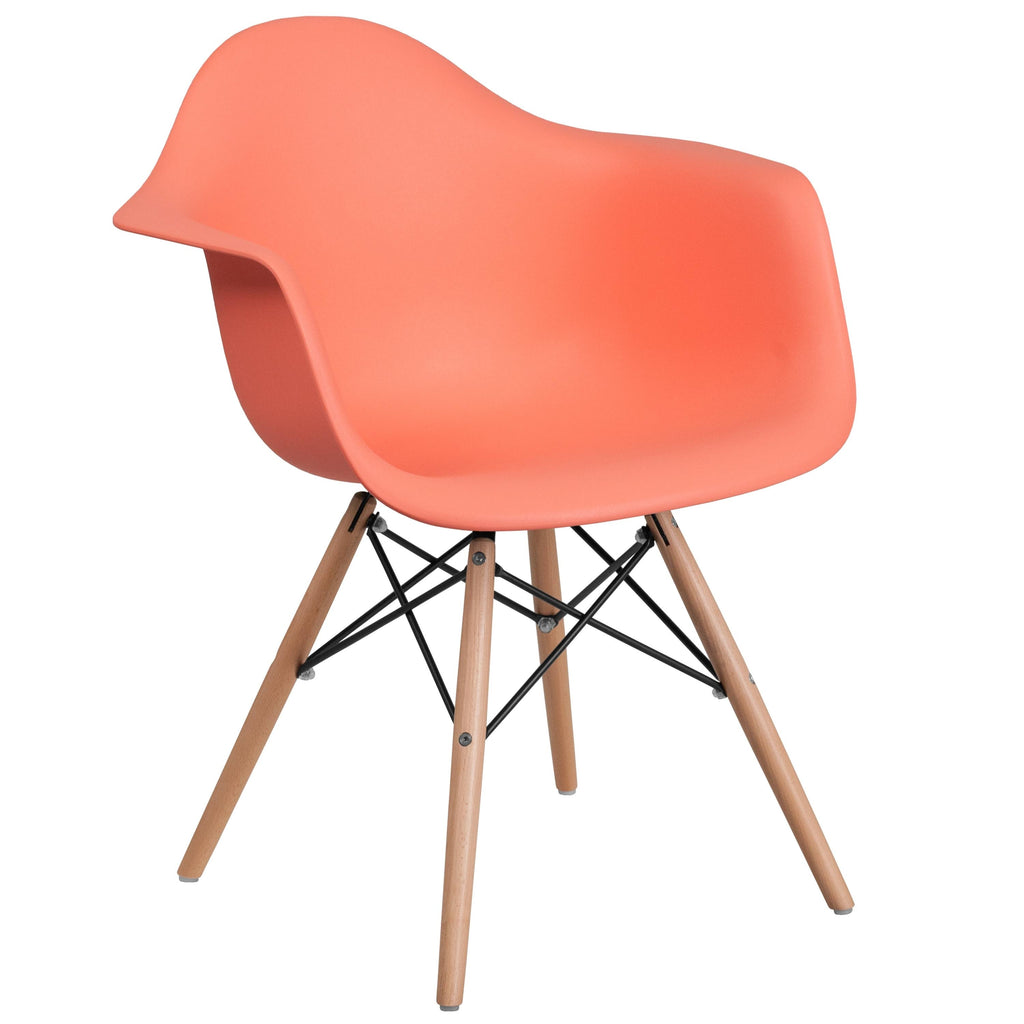 Navy Blue Plastic Arm Chair D588091