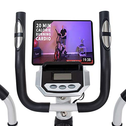 2-in-1 Magnetic Elliptical Upright Bike with Adjustable Seat D645