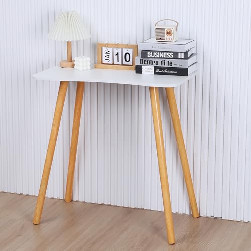 White 27.5 inch Solid Wood Computer Desk Q6306