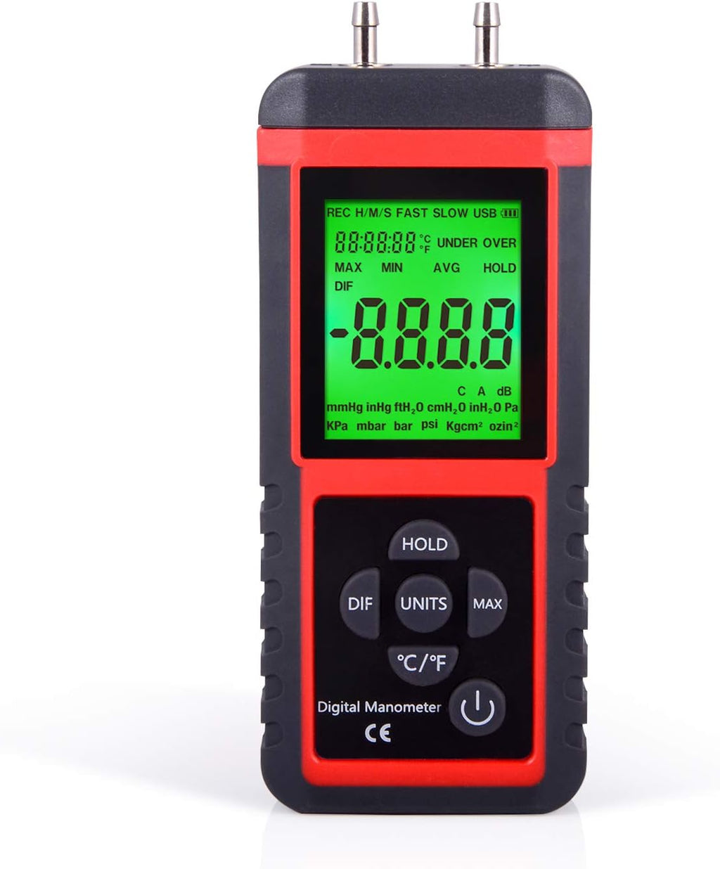 Digital Air Pressure Meter Differential Pressure Gauge Pack of 2 U327