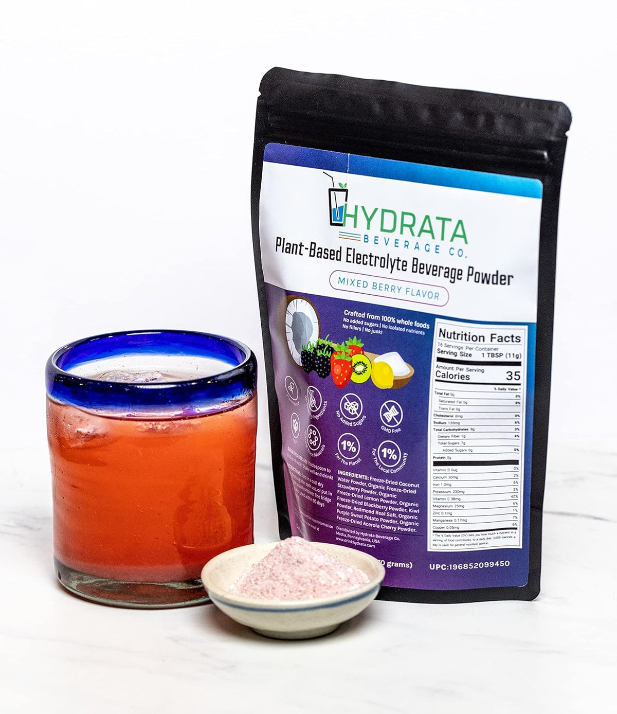 Mixed Berry Flavor Electrolyte Beverage Powder, 16 serving pouch (170 grams) D58152