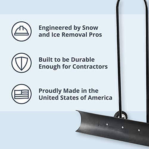 36-Inch Heavy Duty Wheeled Snow Pusher T2293