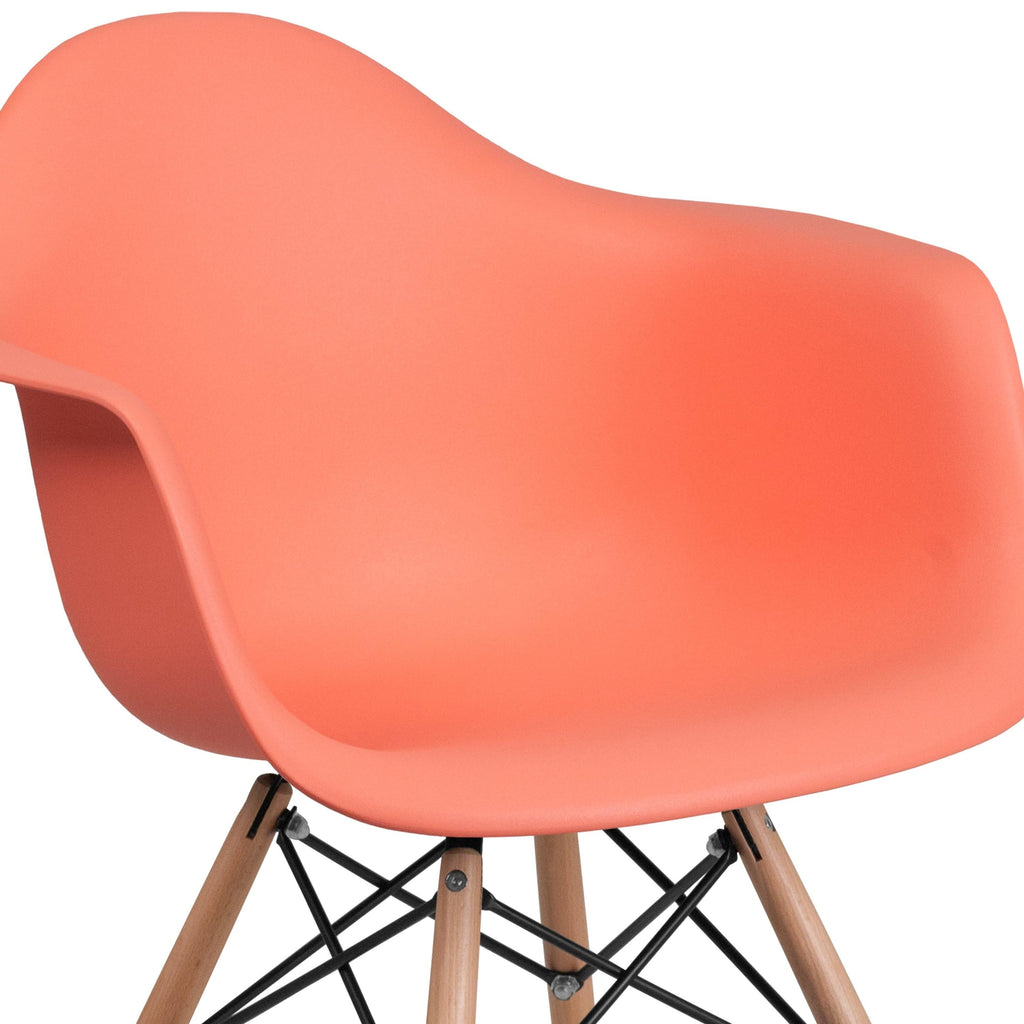 Navy Blue Plastic Arm Chair D588091