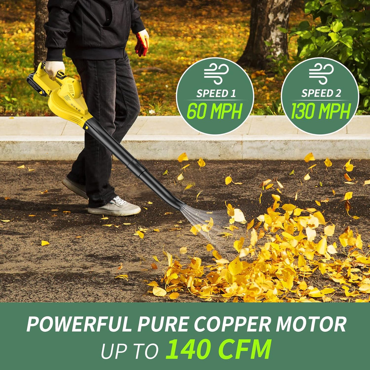 Cordless Battery Operated Leaf Blower H61713